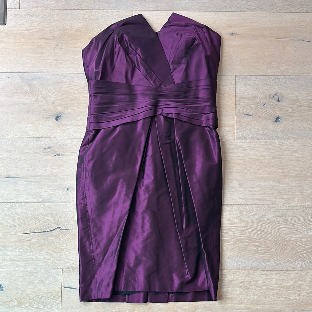 Vera Wang Elegant Purple Silk Women's Dress